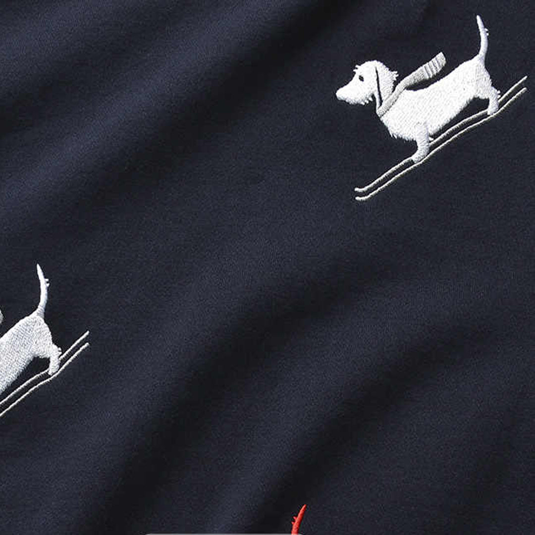 Thom Browne4-Bar Puppy Embroidered Crew Neck Sweatshirt - Premium Pullover