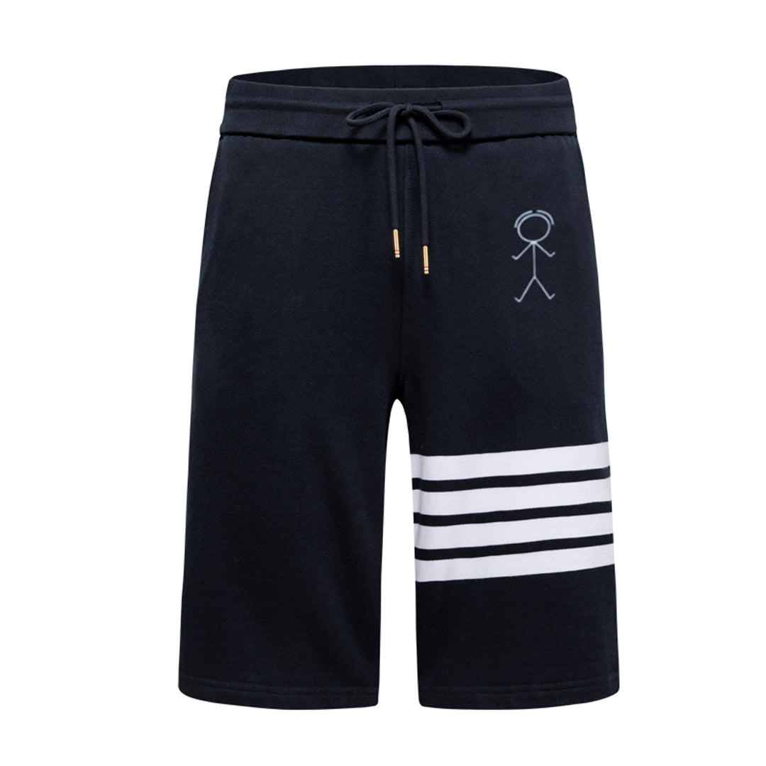 Thom BrowneMen's Sports Shorts - 100% Cotton Made in Japan with 4-Bar Detail