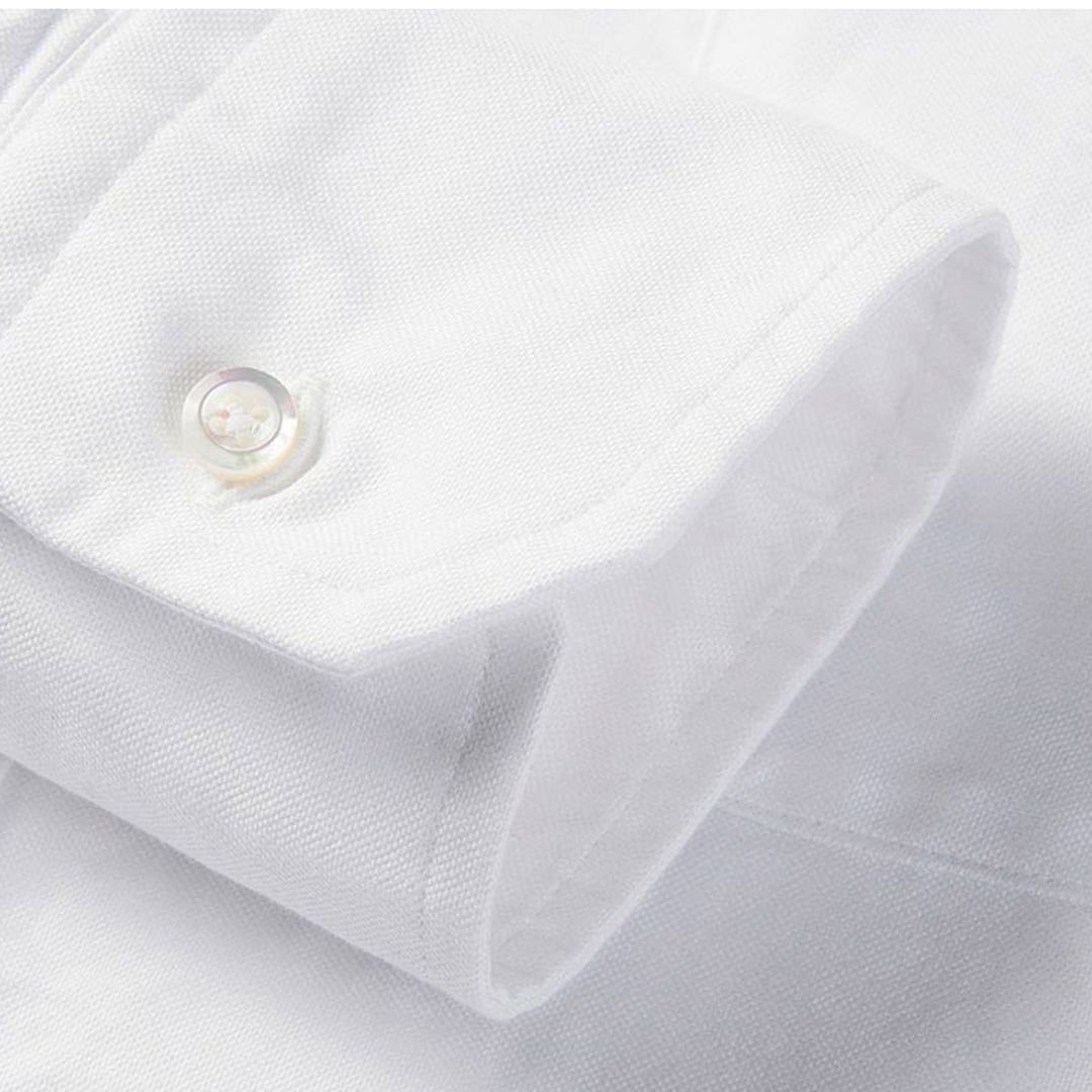 Thom BrowneMen's Business Oxford Shirt - 100% Cotton Button-Front Dress Shirt