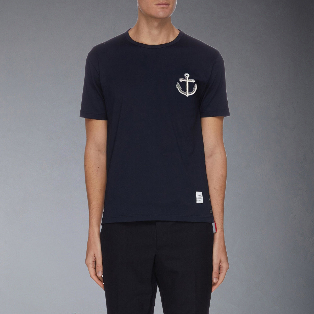 Thom BrowneAnchor Embroidery  T-shirt