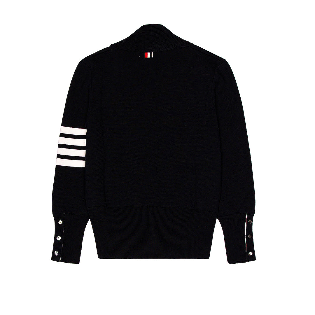Thom BrowneThick Knitted Zip-Up Jacket