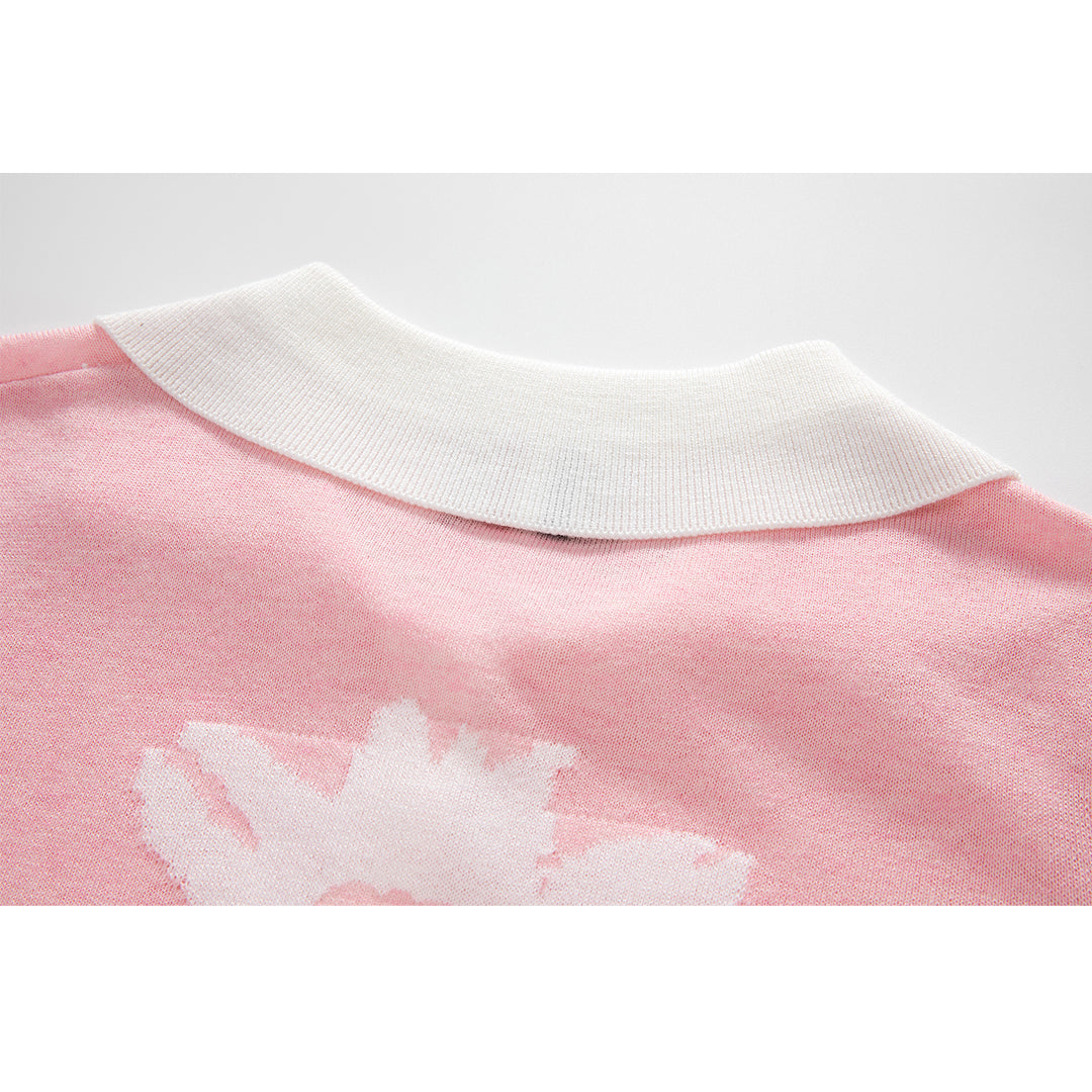 Thom BrowneWomen's Floral Print Polo Shirt - Premium Cotton Blend