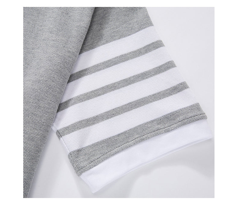 Thom BrowneMen's Heritage Polo Shirt | 4-Bar Detail | Signature Grosgrain Trim