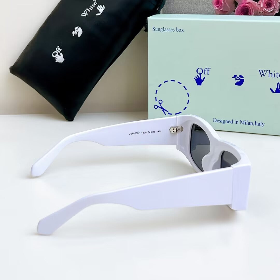 OFF-WHITE Arrow Logo Sunglasses - Designer Acetate Frame Eyewear