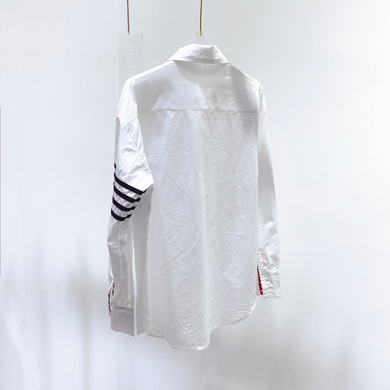 Thom BrowneWomen's Cotton Button Front Shirt - Japanese Made Classic Top