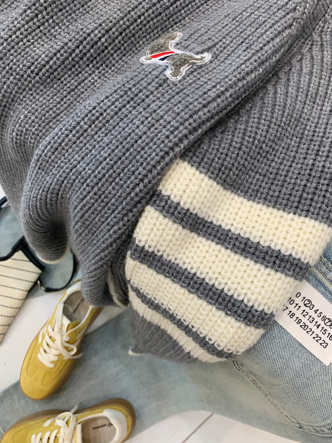 Japanese Cotton Pullover Sweater - Partial Button Front