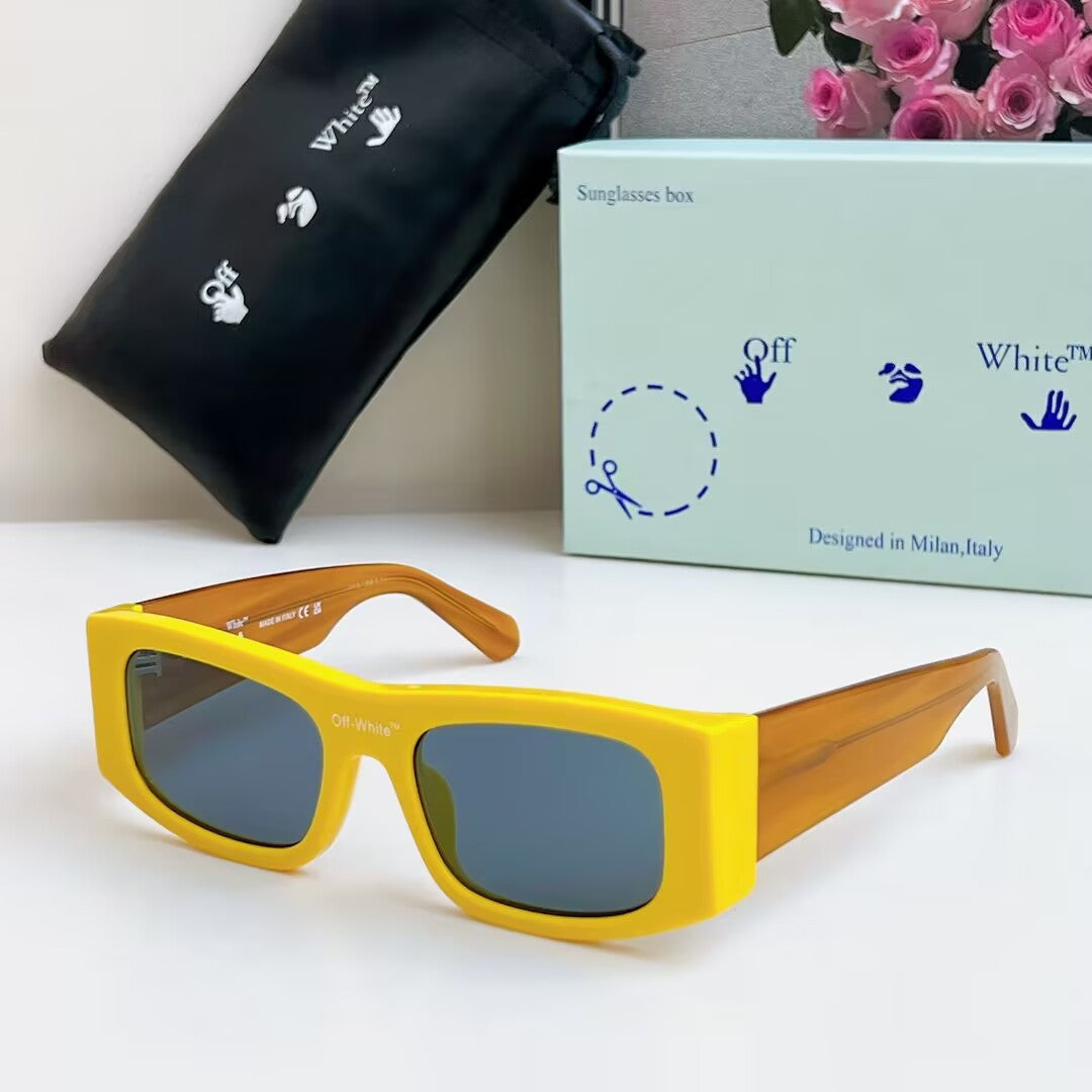 OFF-WHITE Arrow Logo Sunglasses - Designer Acetate Frame Eyewear