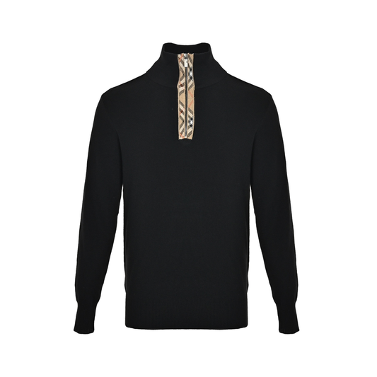 Burberry Half-zip wool knit sweater