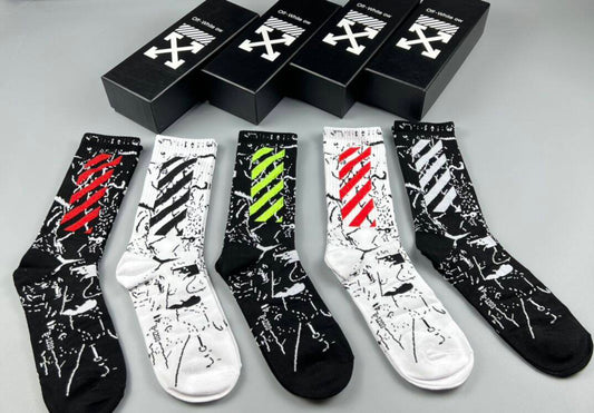 OFF-WHITE  Pure Cotton Mid-Length Socks