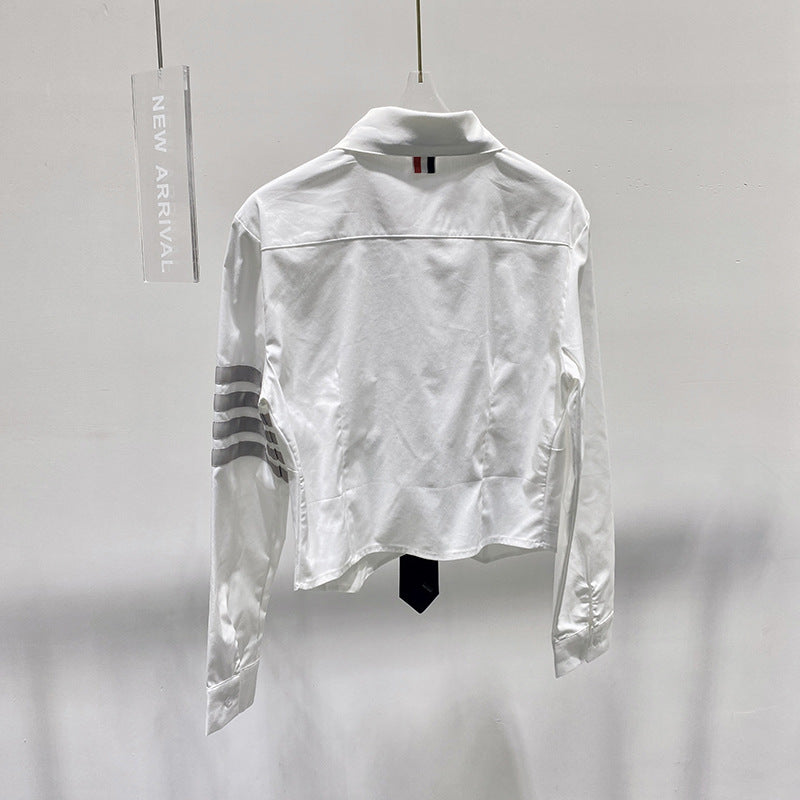 Thom BrownePremium Cotton Button-Front Shirt - Japanese Quality Women's Top