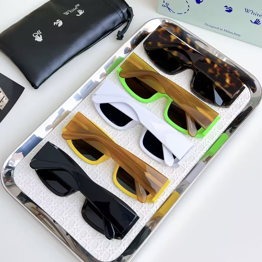 OFF-WHITE Arrow Logo Sunglasses - Designer Acetate Frame Eyewear