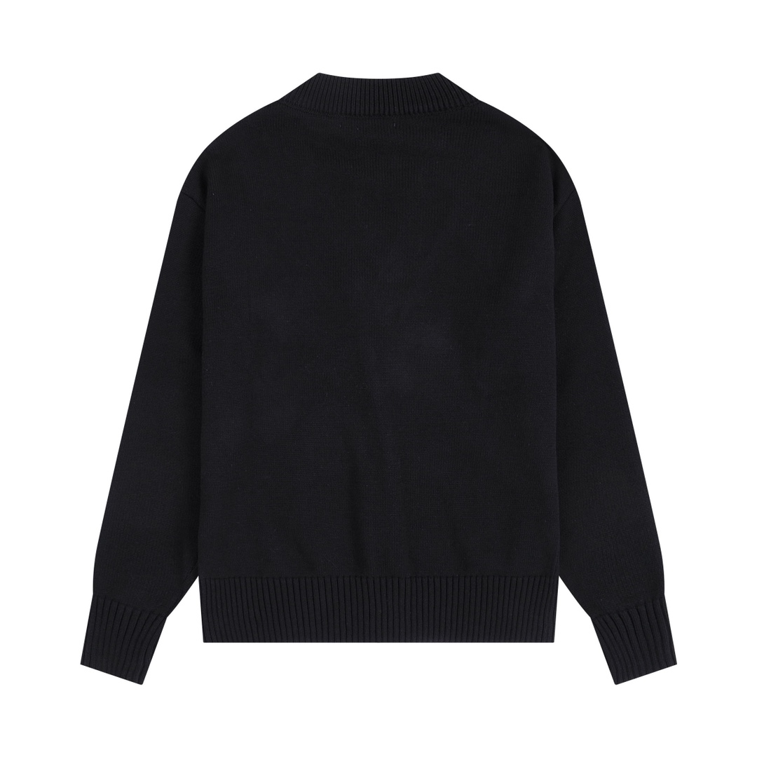 AMI PARISCotton and Wool Knitted Cardigan