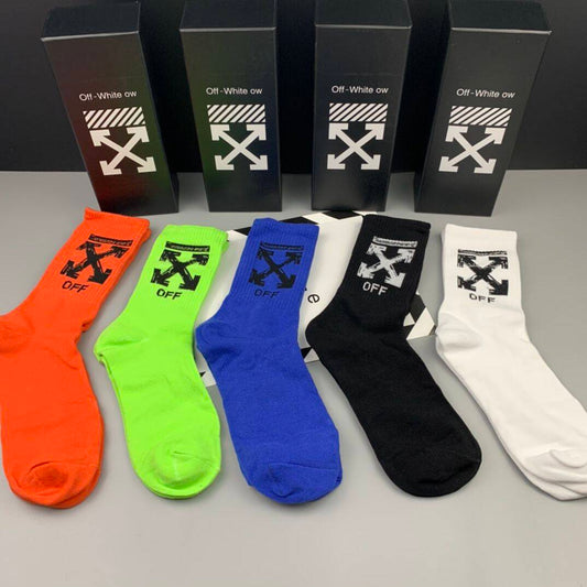 OFF-WHITE  Pure Cotton Mid-Length Socks