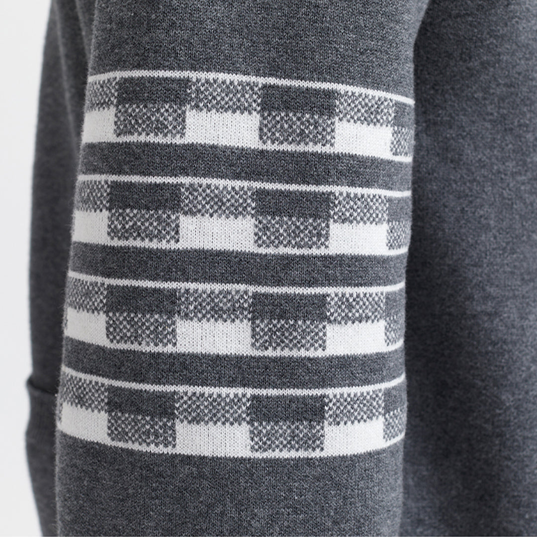 Thom BrowneMen's Classic V-Neck Knitted Cardigan with 4-Bar Sleeve Detail