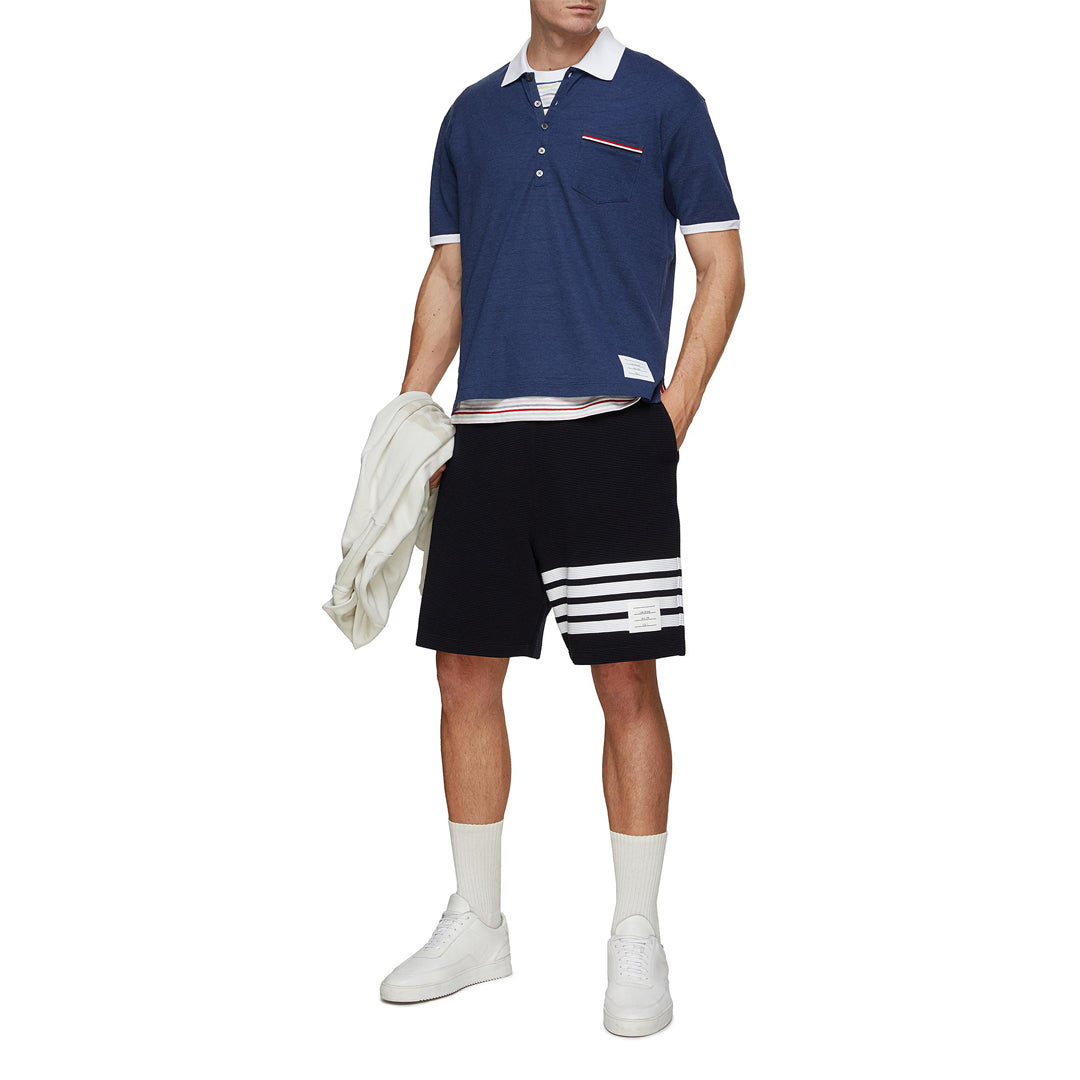 Thom BrowneMen's Sports Shorts - 100% Cotton Made in Japan with 4-Bar Detail