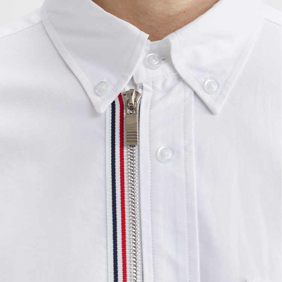 Thom BrowneMen's Business Oxford Shirt - 100% Cotton Button-Front Dress Shirt