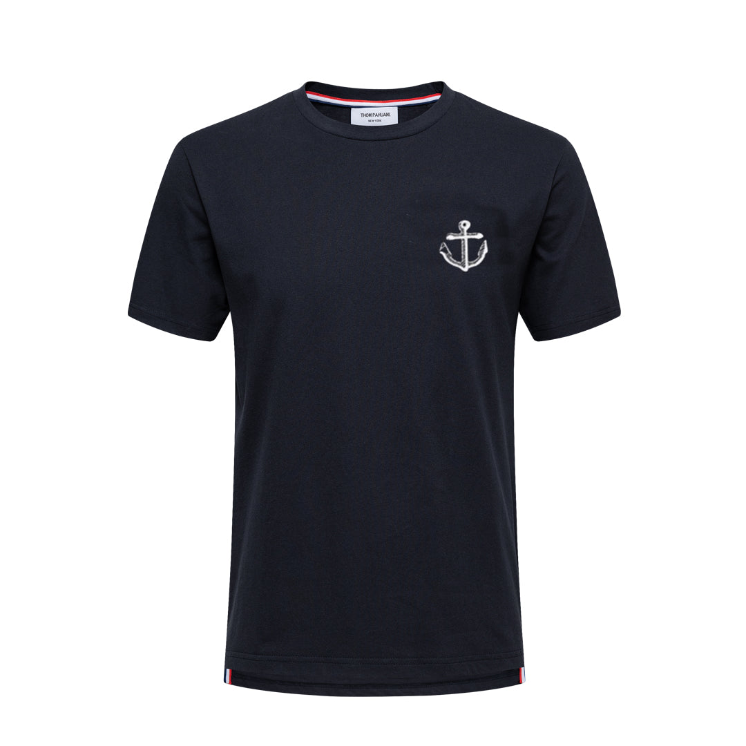 Thom BrowneAnchor embroidery T-shirt