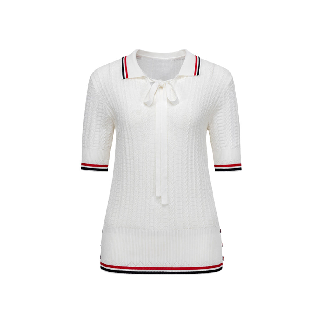 Women stripe POLO shirt