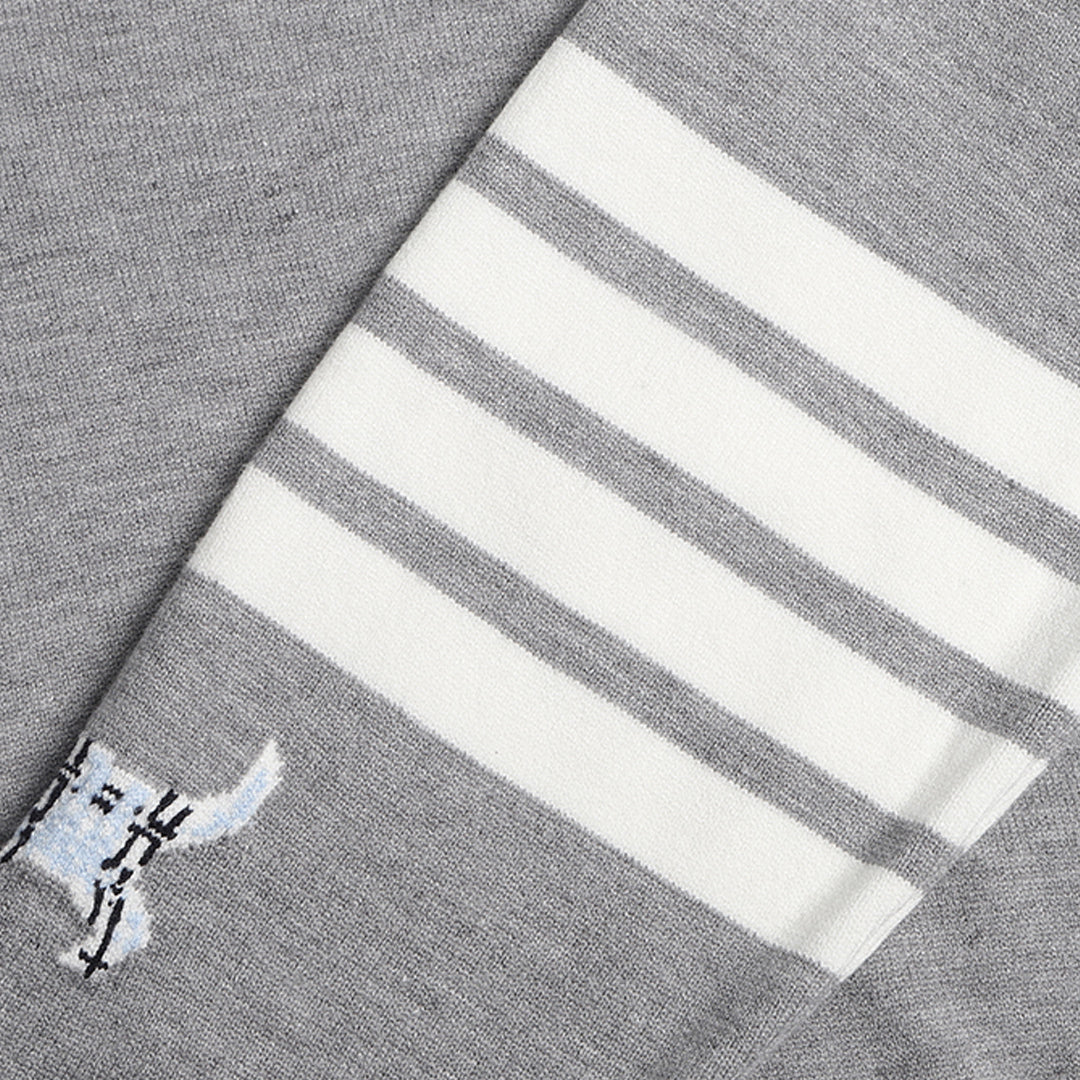 Thom Browne 4-Bar Merino Wool Crew Neck Pullover