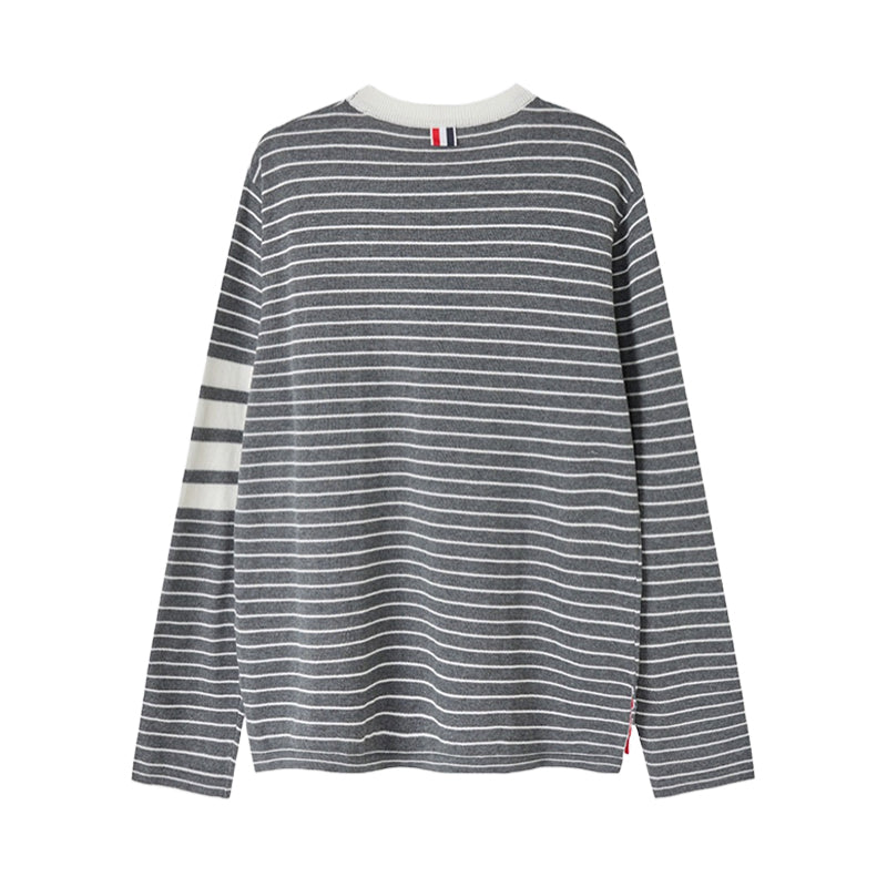 Thom BrowneClassic V-Neck Knitted Cardigan Sweater
