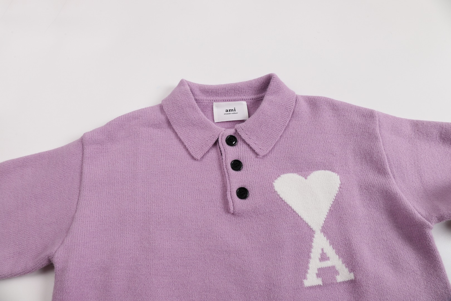 AMI PARISPremium Cotton Polo Sweater Collection (7 Colors)