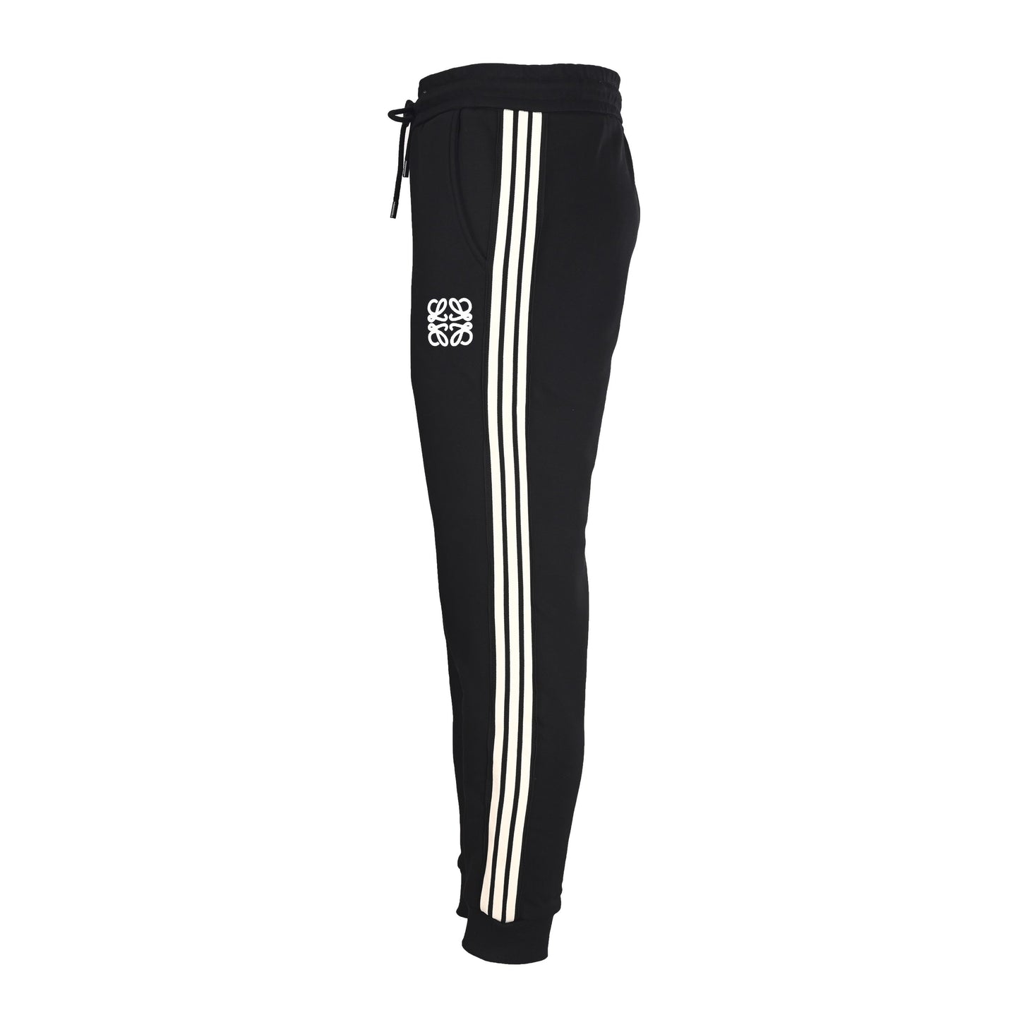 LOEWE Fleece-Lined Sweatpants with Logo-Embroidered Webbing