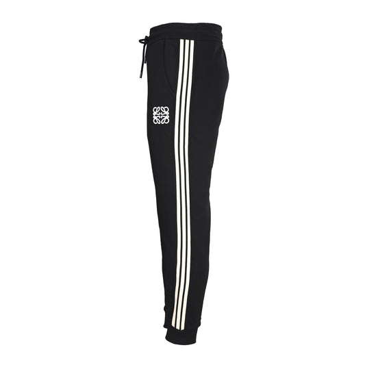 LOEWE Fleece-Lined Sweatpants with Logo-Embroidered Webbing