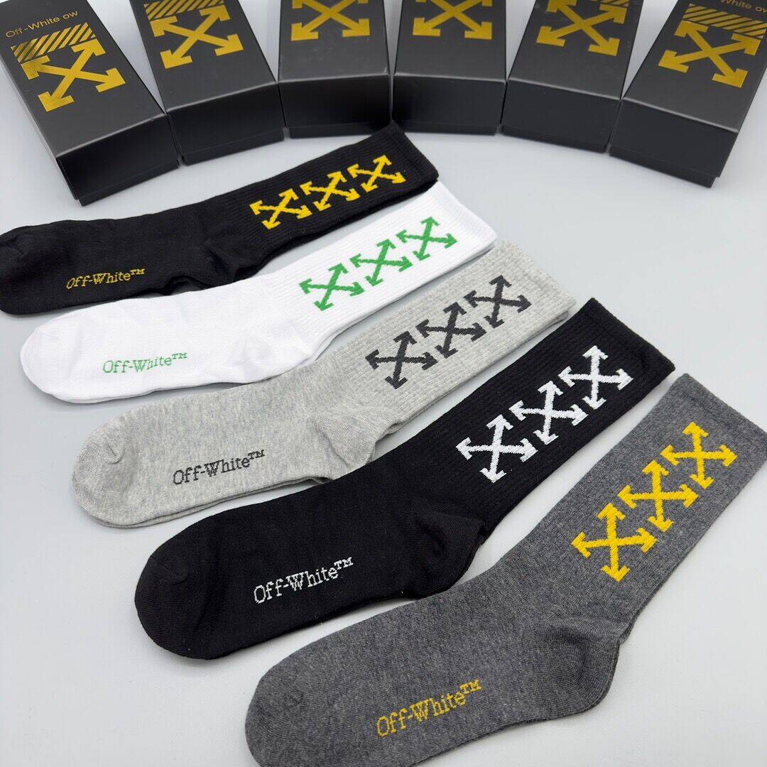 OFF-WHITEPure Cotton Mid-Length Socks