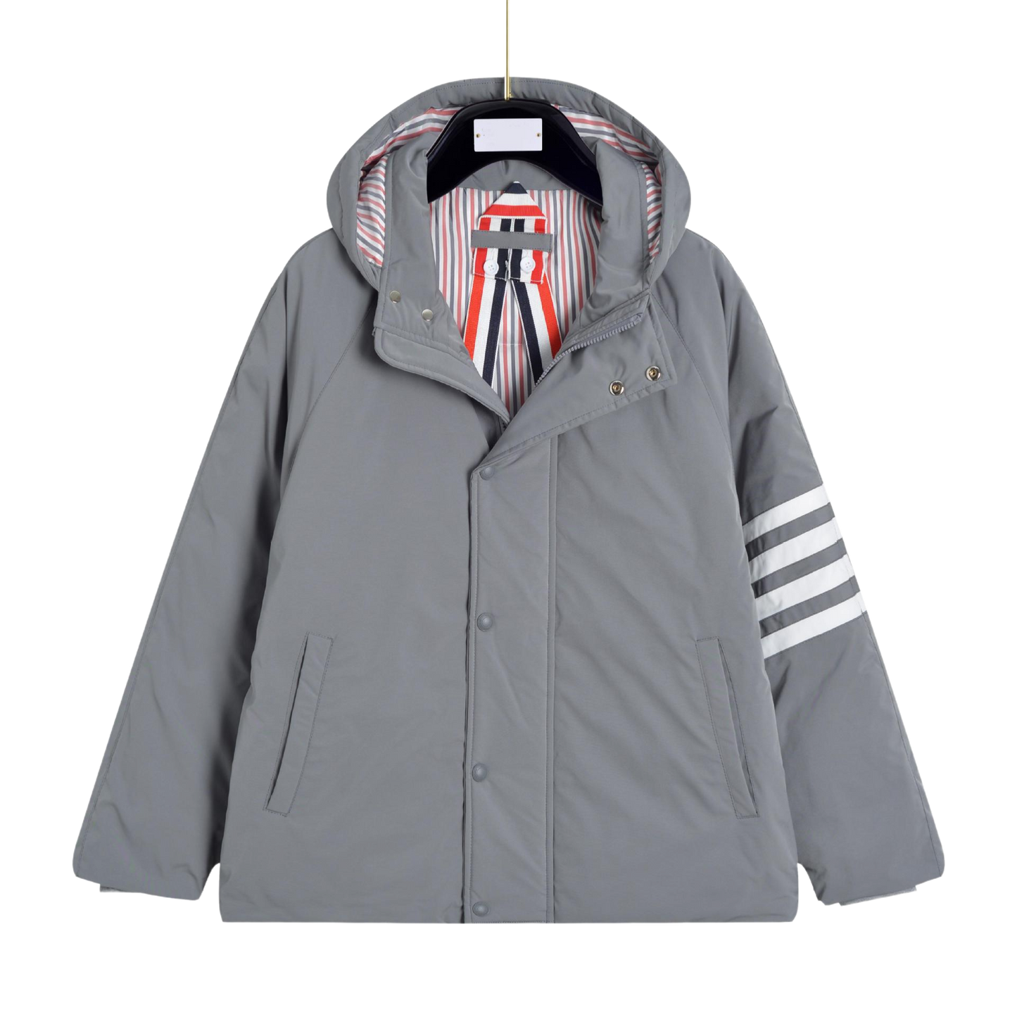 Thom BrownePremium 4-Bar Wool Blend Coat - 80% Pure Wool