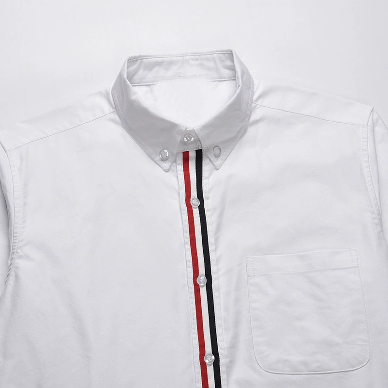 Thom BrowneMen's Oxford Elastic Fit Business Shirt - Premium Cotton Dress Shirt