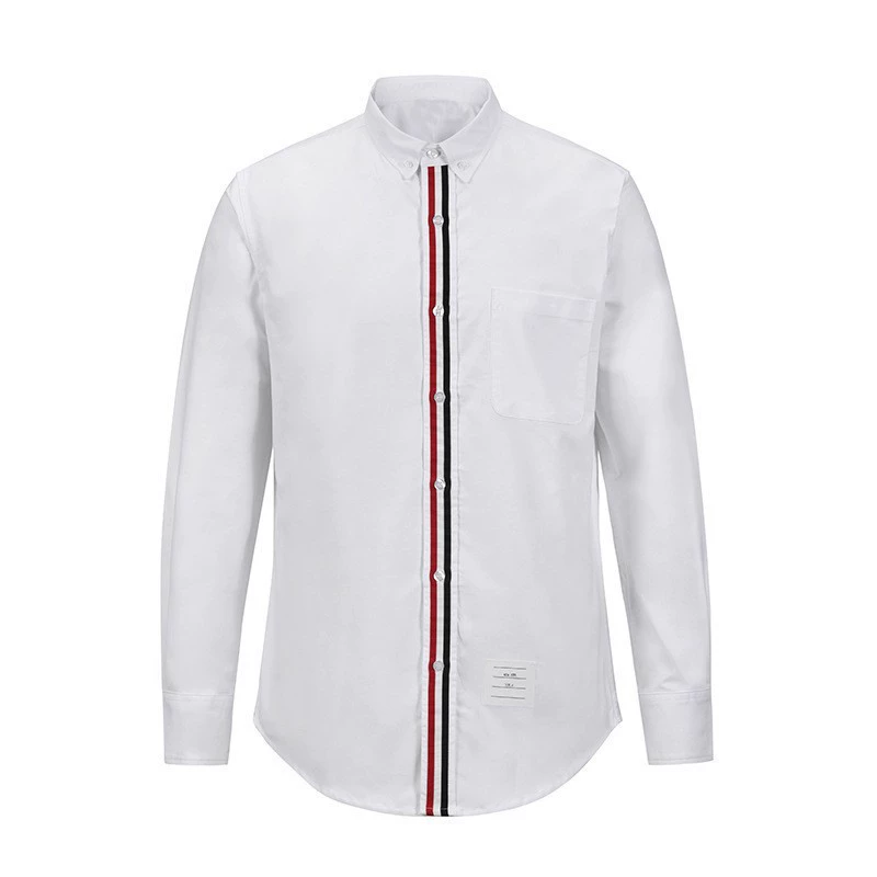 Thom BrowneMen's Oxford Elastic Fit Business Shirt - Premium Cotton Dress Shirt
