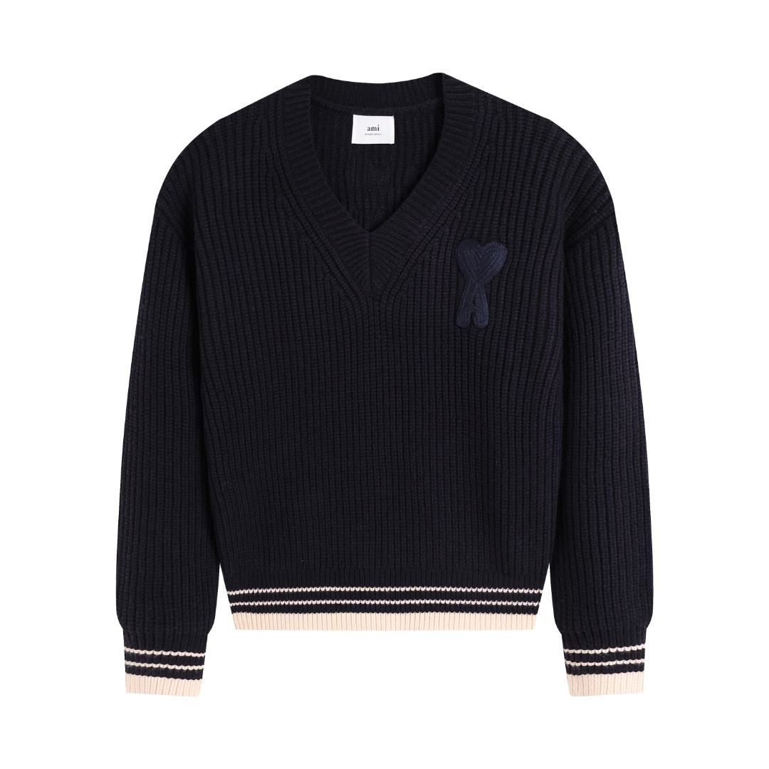 AMIPARIS Cotton & Wool Sweater - Premium Blend Knitwear