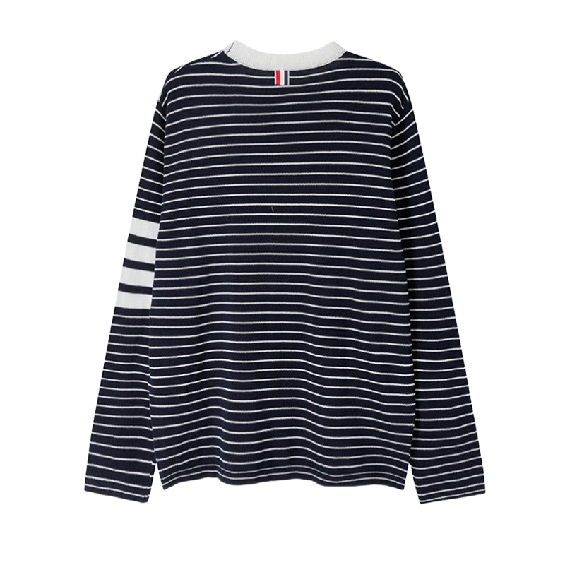 Thom BrowneClassic V-Neck Knitted Cardigan Sweater