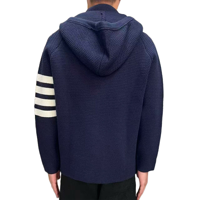 Thom BrowneClassic V-Neck Knitted Cardigan Sweater