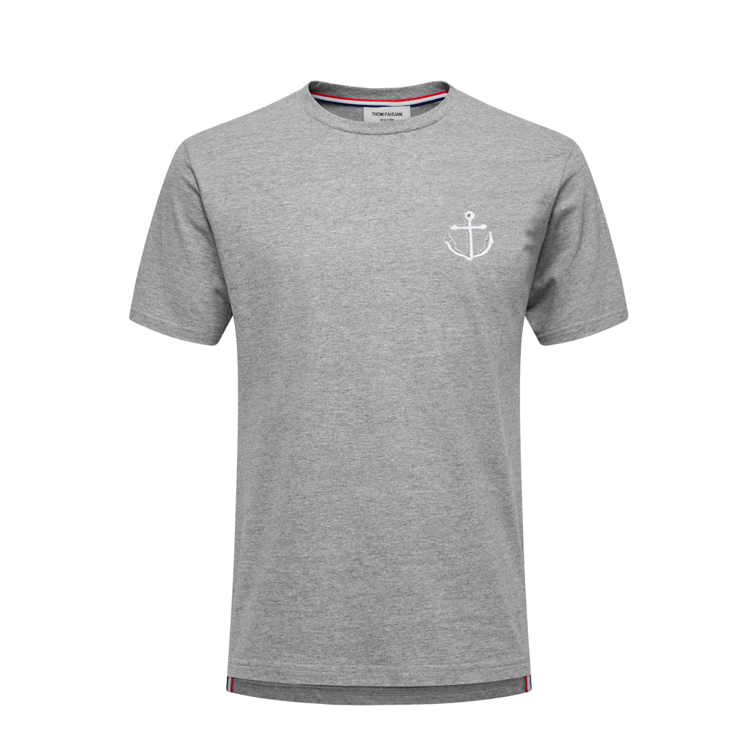 Thom BrowneAnchor embroidery T-shirt