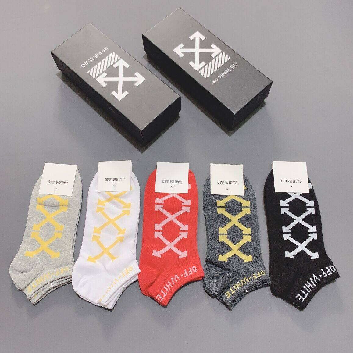 OFF-WHITEPure cotton low-cut socks