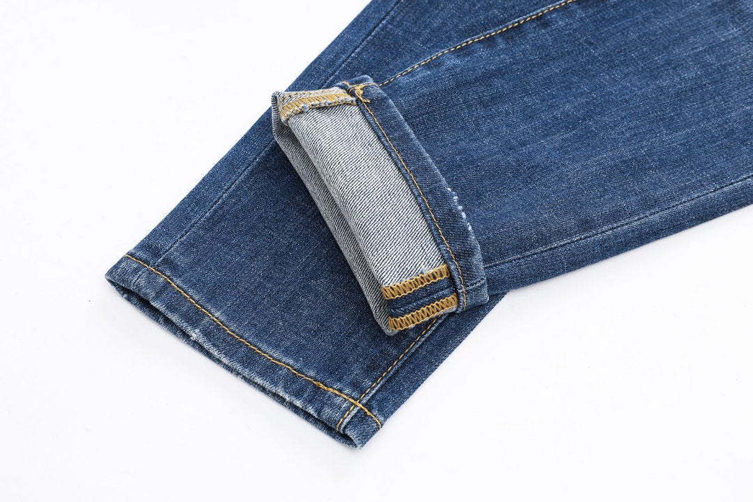 DSQ2 Men's Slim Fit Blue Jeans – Dark Wash Stretch Denim