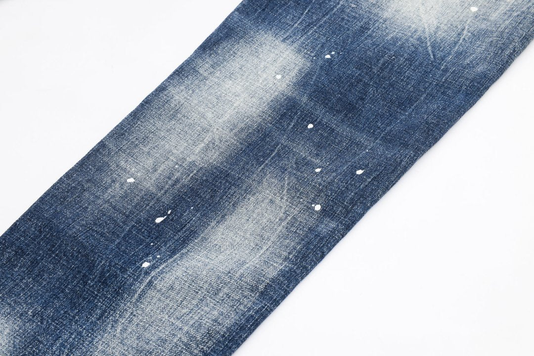 DSQ2 Men's Slim Fit Jeans – Dark Wash Stretch Denim with Logo Label