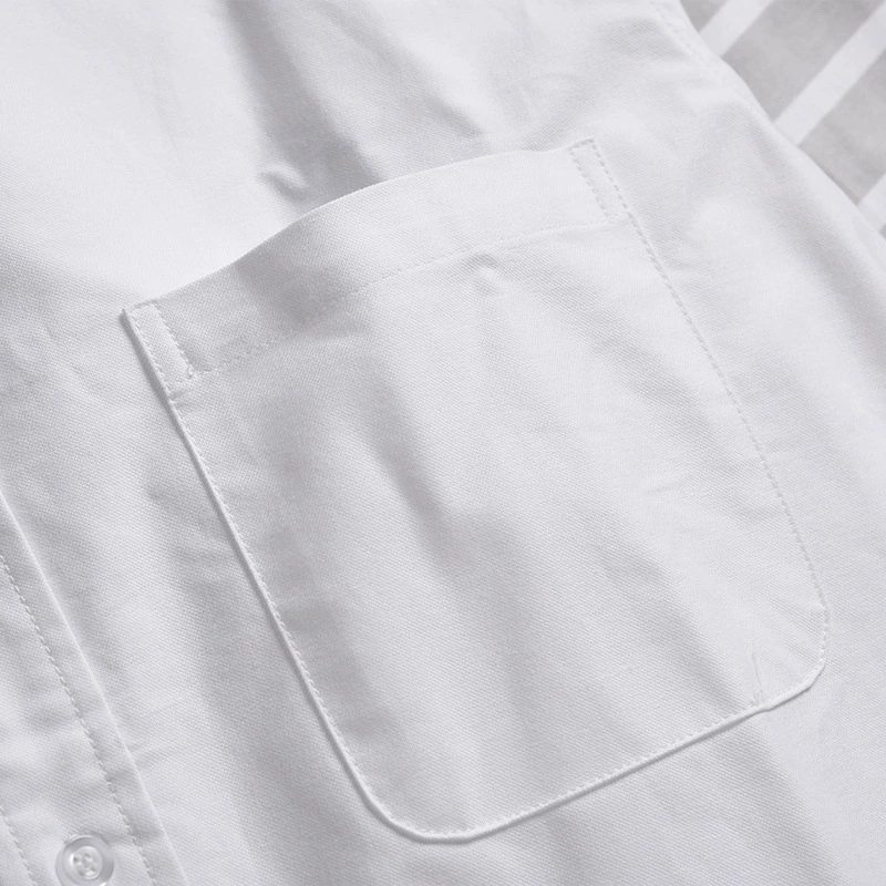 Thom BrowneMen's Oxford Elastic Business Shirt - Premium Cotton Dress Shirt
