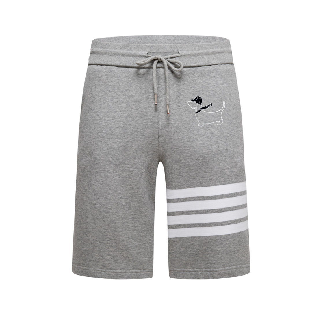 Thom BrowneMen's Sports Shorts - 100% Cotton Made in Japan with 4-Bar Detail