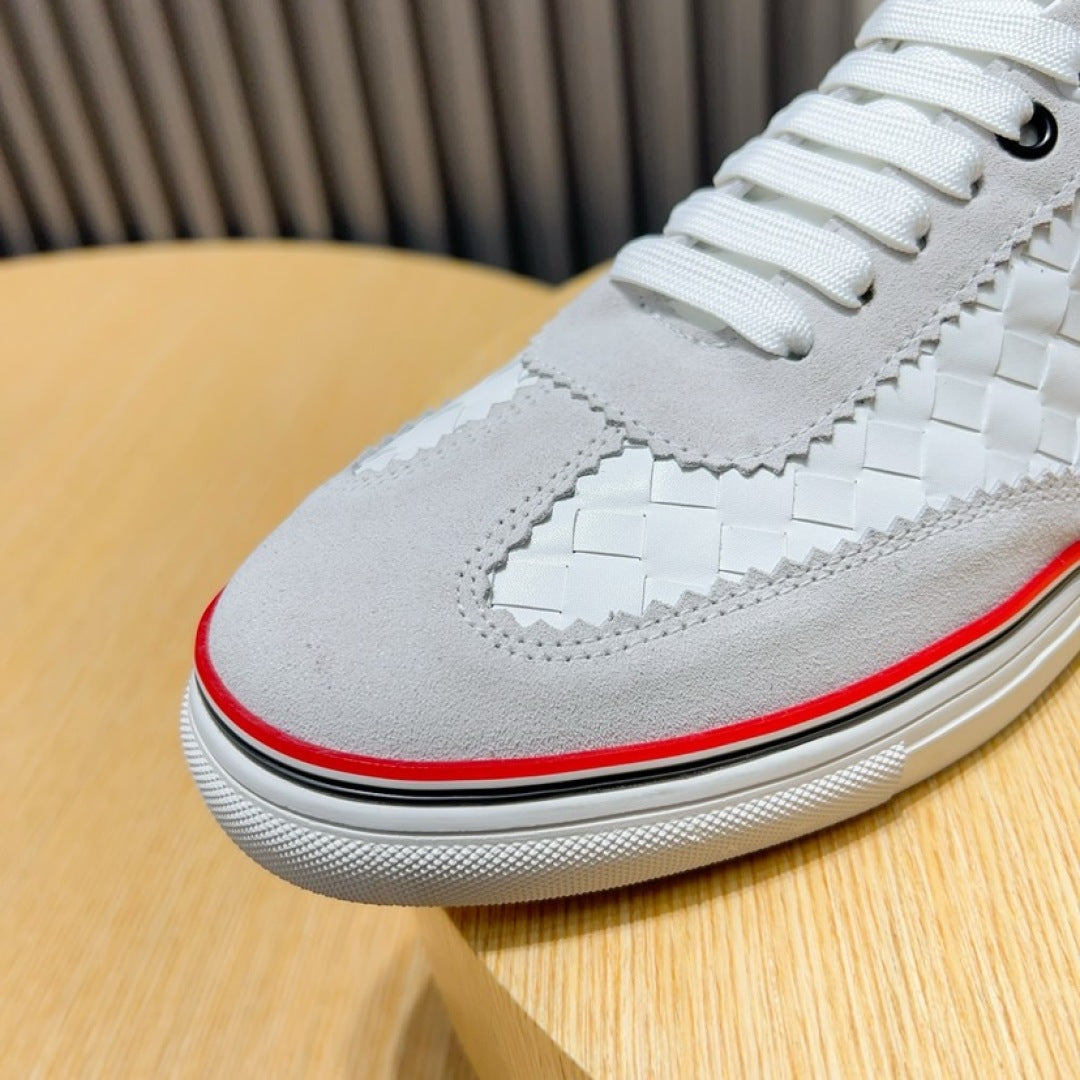 Thom BrowneClassic Leather Sneakers with Signature Grosgrain Buckle - Premium Craftsmanship