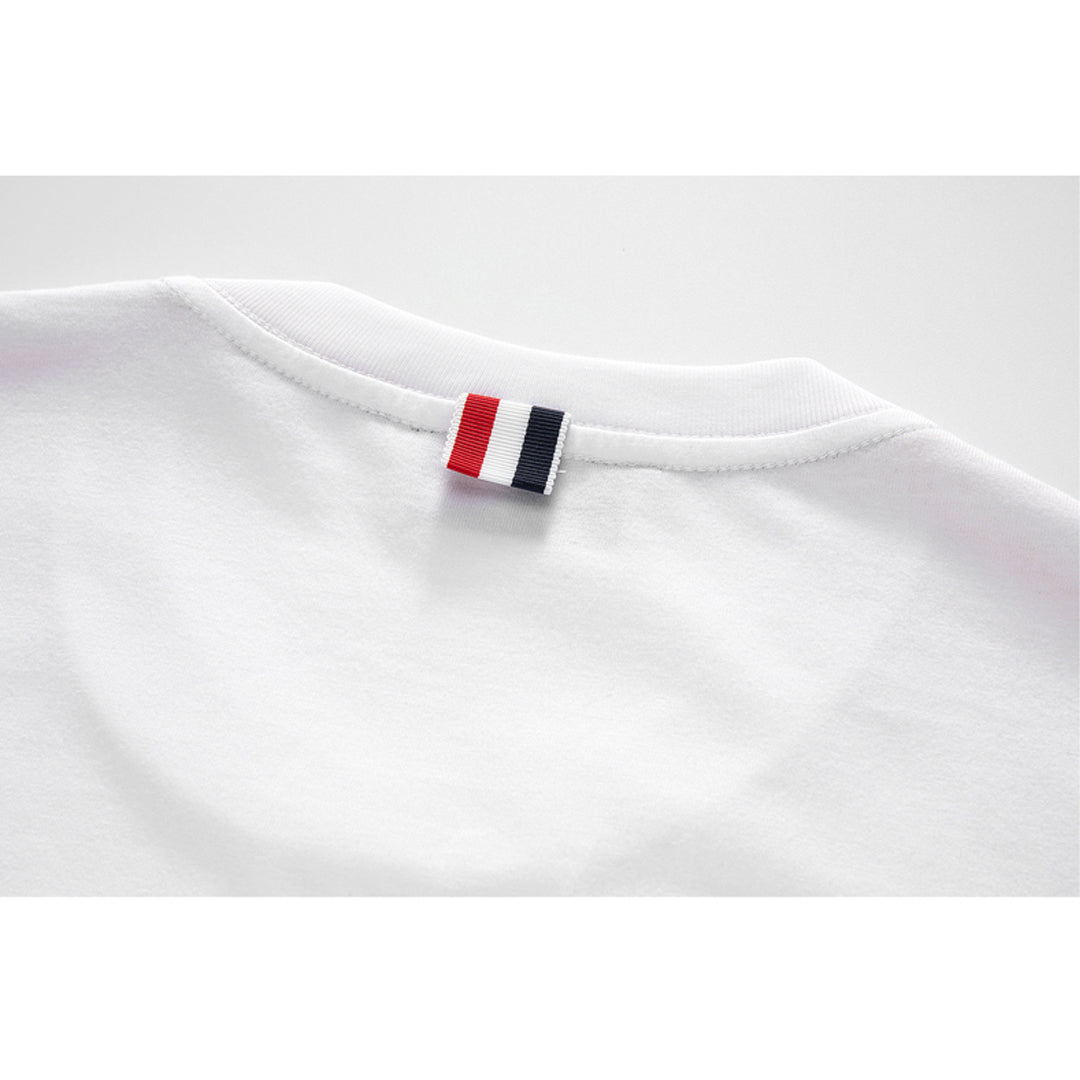 Thom BrowneAnchor embroidery T-shirt