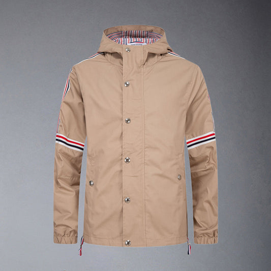 Khaki Hooded Jacket