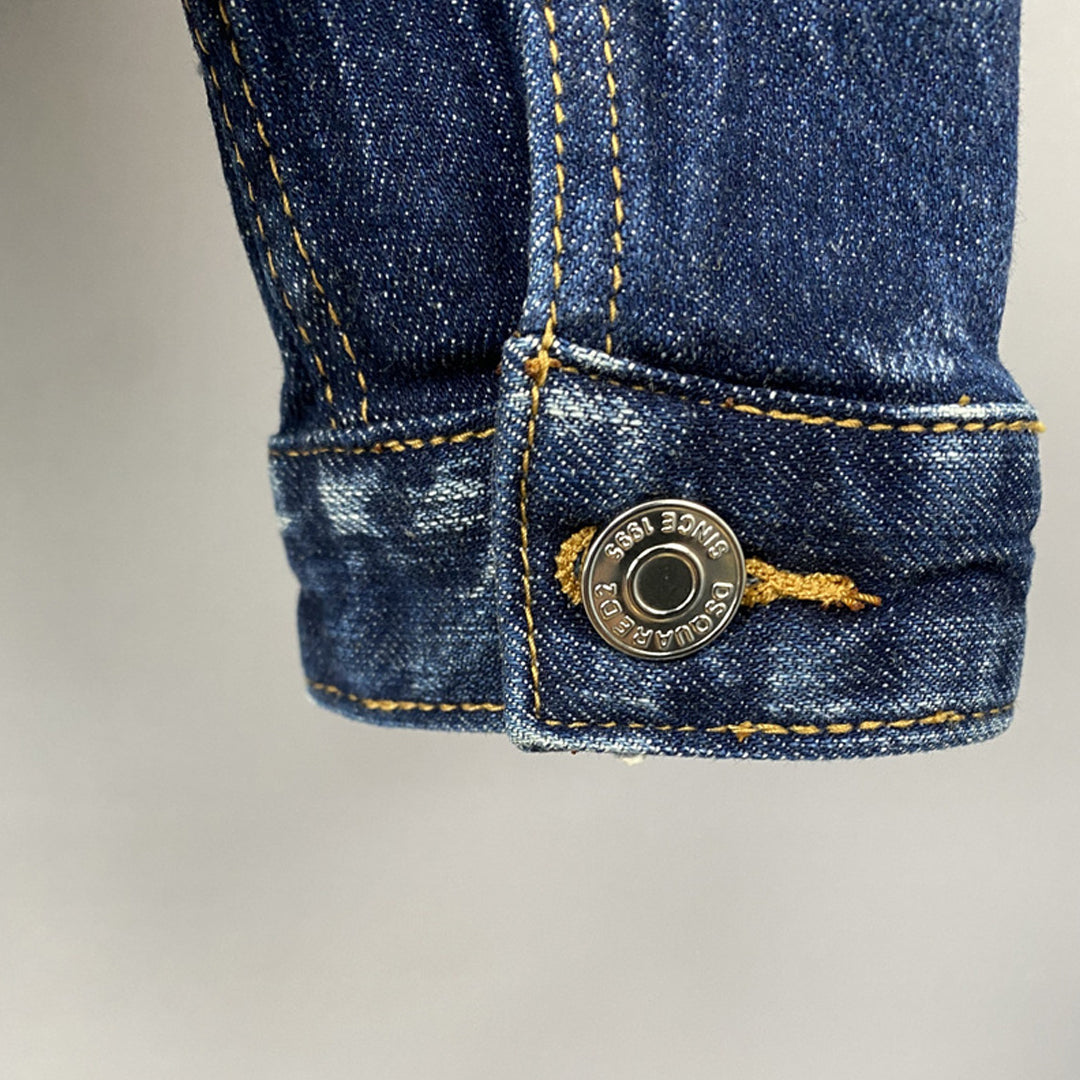 DSQ2 Men's Slim-Fit Denim Jacket | Premium Cotton Stretch
