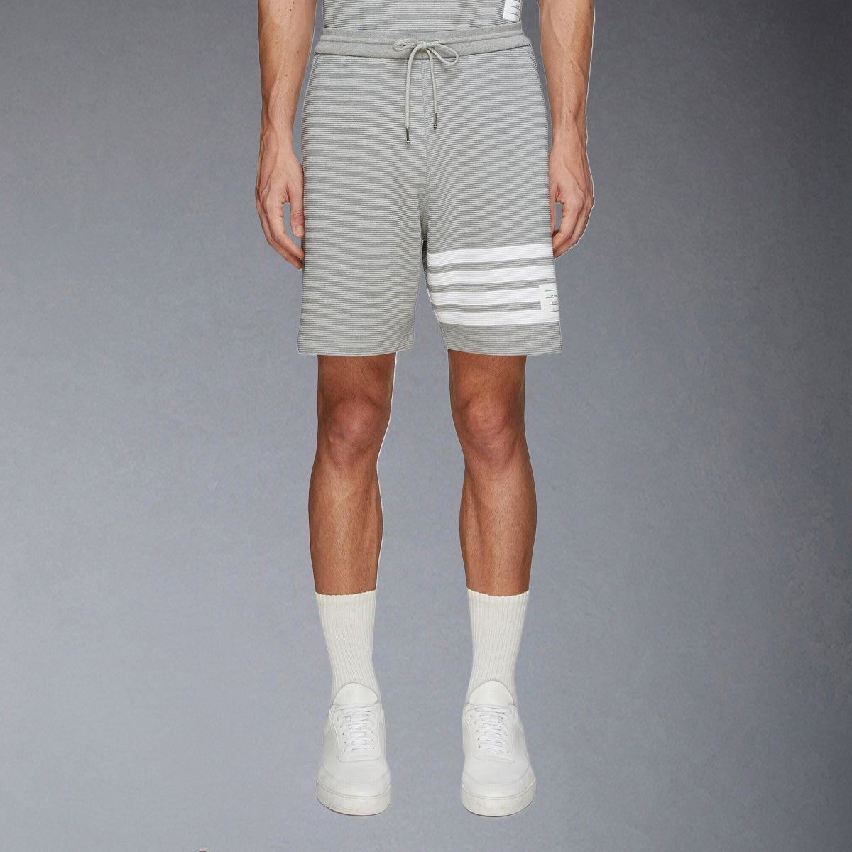 Thom BrowneMen's Sports Shorts - 100% Cotton Made in Japan with 4-Bar Detail