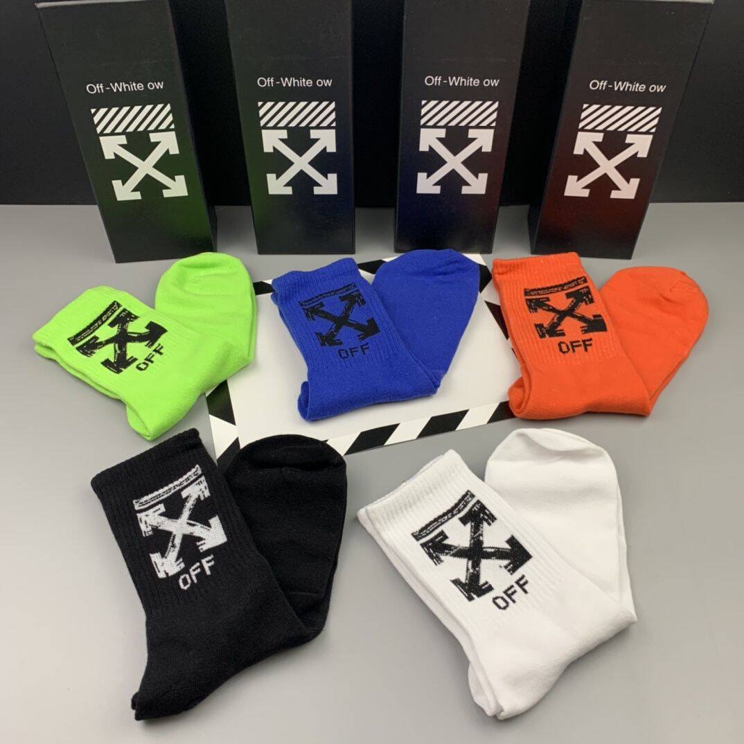OFF-WHITE  Pure Cotton Mid-Length Socks