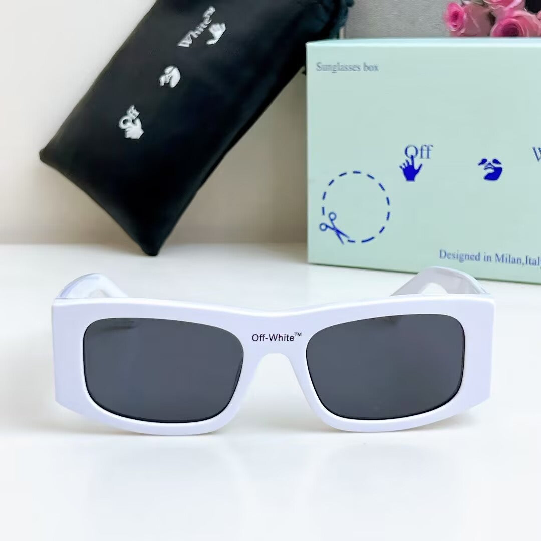 OFF-WHITE Arrow Logo Sunglasses - Designer Acetate Frame Eyewear