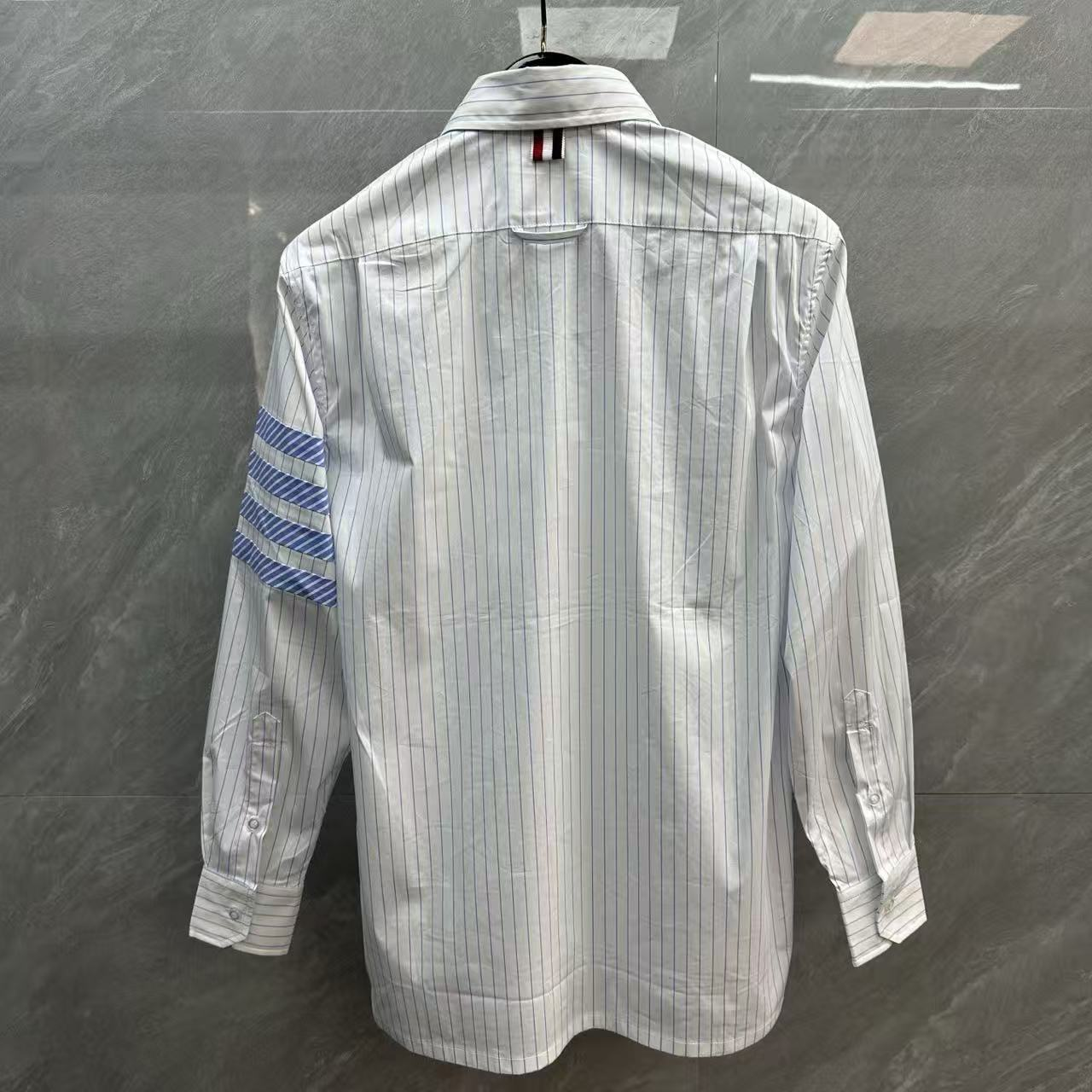 Thom Browne Men's Casual Business Shirt — 100% Cotton Button-Down Shirt