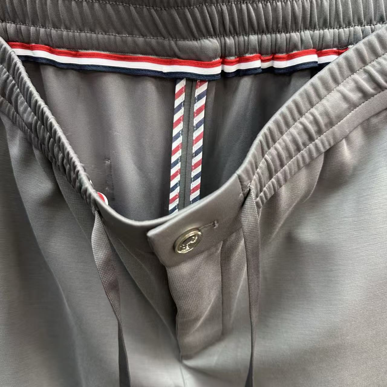Four-Stripe Tech Fabric Straight-Leg Casual Trousers