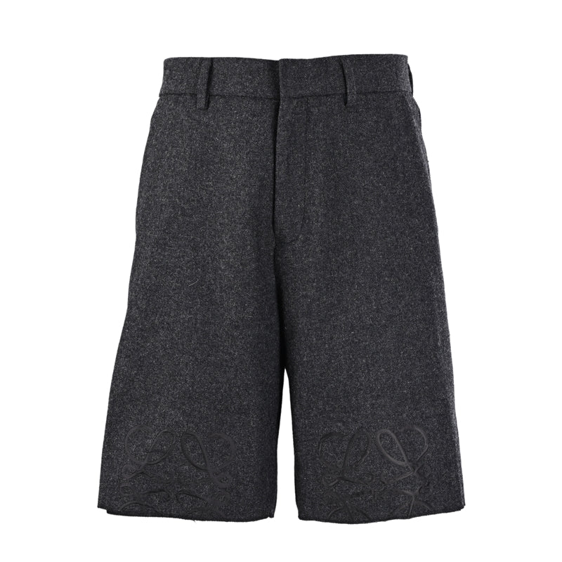 LOEWE Semi-Embroidered Flannel Shorts